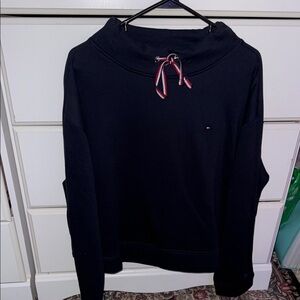 Tommy Hilfiger Navy Sweatshirt with Red and White Accents